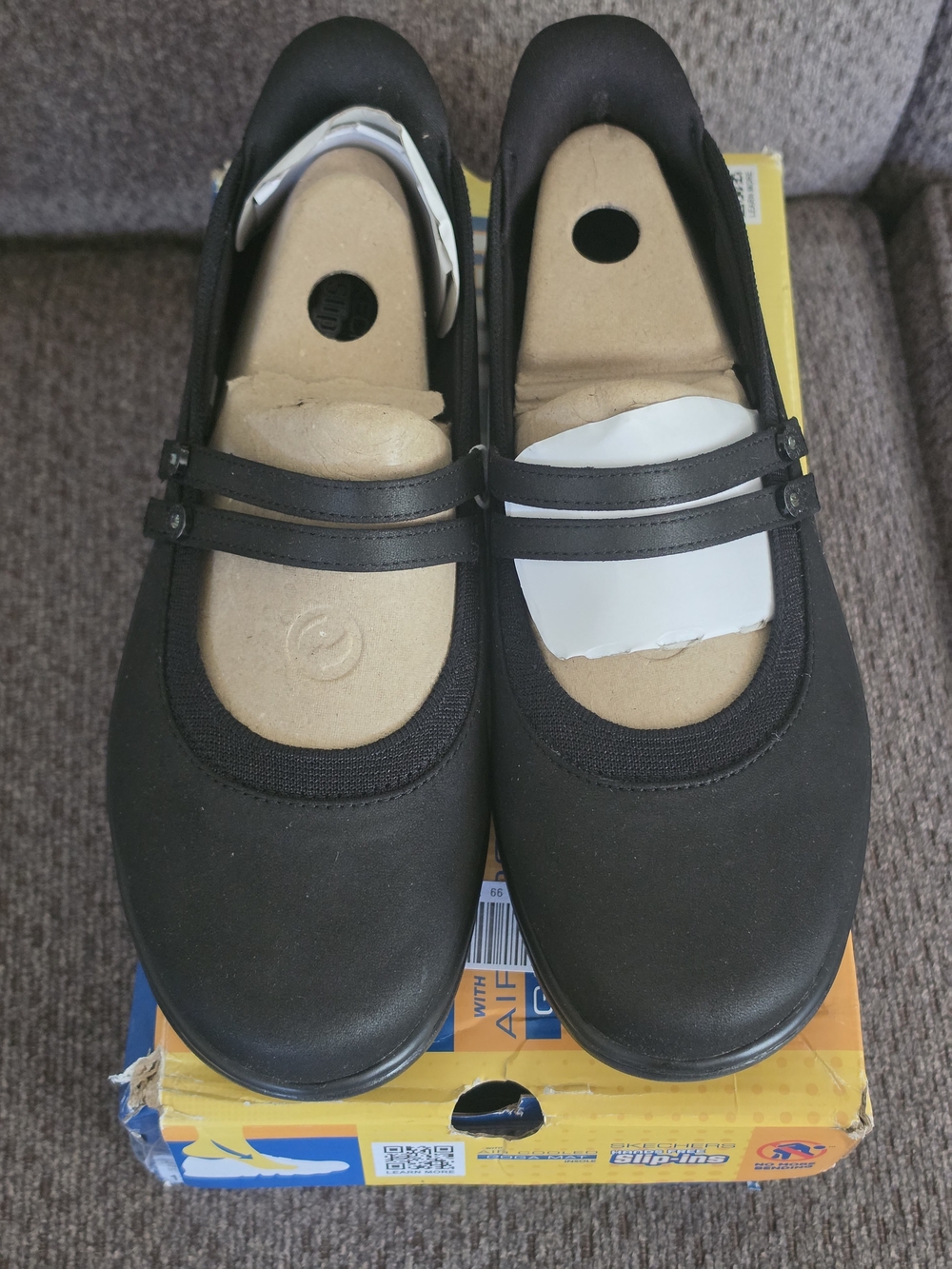 NWT Skechers Hands Free Slip-ins On-the-GO Flex Radiant Mary Jane Shoes Black